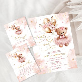 Poster Ballons d'ours en peluche rose pâle mignon - bar M