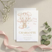 Beary Heet Luchtballon 1e Verjaardag Welkom Poster