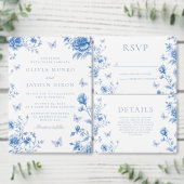 Mooie betoverde lentebloemen bruiloft informatiekaartje (Personaliseer de collectie van deze zelfstandige maker.)