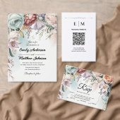 Beauful Floral Bouquet Wedding Uitnodiging (Personaliseer de collectie van deze zelfstandige maker.)