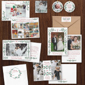 Étiquette Holly Half Wreath Christmas Return Address