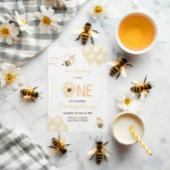 Miel d'abeille jaune mignon Première Carte de reme