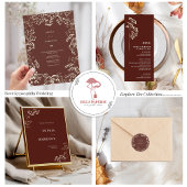 Invitation Tout En Un Bébé Beet de respiration Mariage rouge RSVP