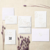 Feuille De Papier Cadeau Mariage Boho Beige Blanc Floral (Personnalisez la collection de ce créateur indépendant.)