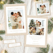 Mug Beige Gingham Custom Photo