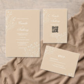 Programme Mariage Boho Floral Blanc Beige Corner (Personnalisez la collection de ce créateur indépendant. )