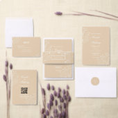 Gobelets En Papier Mariage Boho Floral Blanc Beige Corner (Personnalisez la collection de ce créateur indépendant.)
