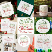 Geloof in de magie van het moderne kerstscript metalen ornament