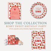 Berry Eerste Verjaardag 1e Verjaardag Strawberry P Kaart