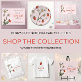 Gobelets En Papier Fraise mignonne Berry Premier anniversaire