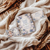 Invitation Berry First Blue Floral Garden 1st Birthday