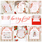 Étiquettes Cadeau Coquette fraise premier anniversaire