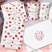 Serviette En Papier Berry Premier Anniversaire Fraises sauvages Papier