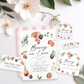 Papier Berry in Love Berries Bridal Shower Advice Card