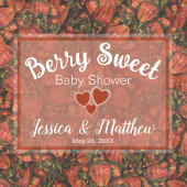 Stickers Baby shower Merci de fraises