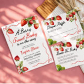 Berry Sweet Baby shower Invitation | Framboise