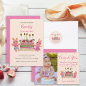 Serviette En Papier Fille Berry Sweet Bunnies Anniversaire de enfant r