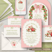 Invitation Douce Fête de Naissance à la Fraise