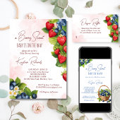 Berry zoete bosbes aardbei baby shower gunst bedankjes labels