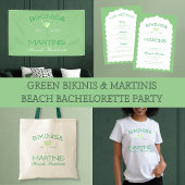 Bikinis & Martinis Green Beach Meisjesuitje Ronde Sticker