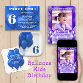Invitation Blue Balloons Boys fête d'anniversaire