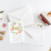 Sticker Rond Stick de courge en or rose 2e anniversaire