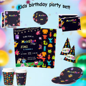 Autocollants drôles de monstre pour fête d'anniver