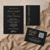 Modern zwart-wit klassiekers bruiloft uitnodiging (Personaliseer de collectie van deze zelfstandige maker.)