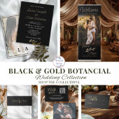 Carte D'accompagnement Détails de mariage noir chic