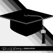 Invitation Graduation de tableau noir et blanc