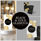 Carte Certificat cadeau Black and Gold Glamor and Beauty