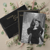 Save The Date Mariage personnalisé Black Gold Victorian (Personnalisez la collection de ce créateur indépendant. Test)