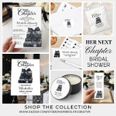 Invitation Elegant Gothic Book Themed Bridal Shower