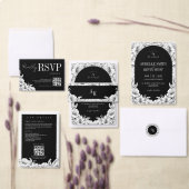 Faire-part de mariage à monogramme floral rustique (Personnalisez la collection de ce créateur indépendant.)