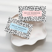 Luipaard afdrukken, luipaarden, zwart-wit visitekaartje