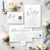 Elegant modern script minimalistisch huwelijk programma