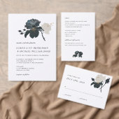 Invitation Mariage Roses noir et blanc (Personnalisez la collection de ce créateur indépendant. )