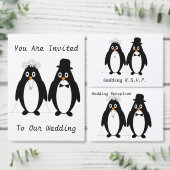 Serviette En Papier Mariage de conception de pingouin (Personnalisez la collection de ce créateur indépendant.)