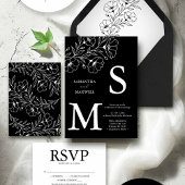 Invitations de mariage noir