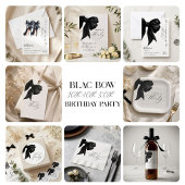 Invitation Moderne Arc Noir & Blanc 40e Anniversaire