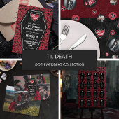 Plaque De Table Menu de mariage gothique jusqu'à la mort & numéro