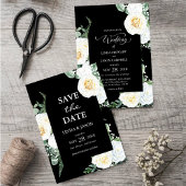 Carte d'accompagnement de mariage Roses blanches É
