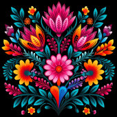 Serviette En Papier Quinceanera noire mexicaine Fiesta Anniversaire