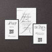 Invitation Elegant Black & White Old Money Wedding (Personnalisez la collection de ce créateur indépendant.)
