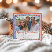 Invitation Watercolor Floral Block Imprimer Noël