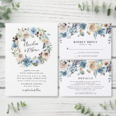 D'accompagnement Beauté en Fleurs | Carte de détails de mariage (Personnalisez la collection de ce créateur indépendant.)