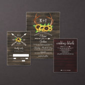 Bloeiende zonnebloemen gewei land opslaan de datum magnetische uitnodiging (Personaliseer de collectie van deze zelfstandige maker.)