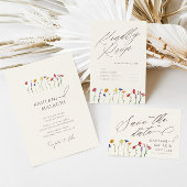 Menu Mariage de fleurs Fleur sauvage de Monogramme colo