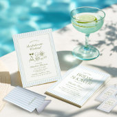 Étiquette Blue Stripes Return Address