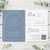 Carte D'accompagnement Code vestimentaire du Mariage nautique + Code QR | (Personnalisez la collection de ce créateur indépendant.)